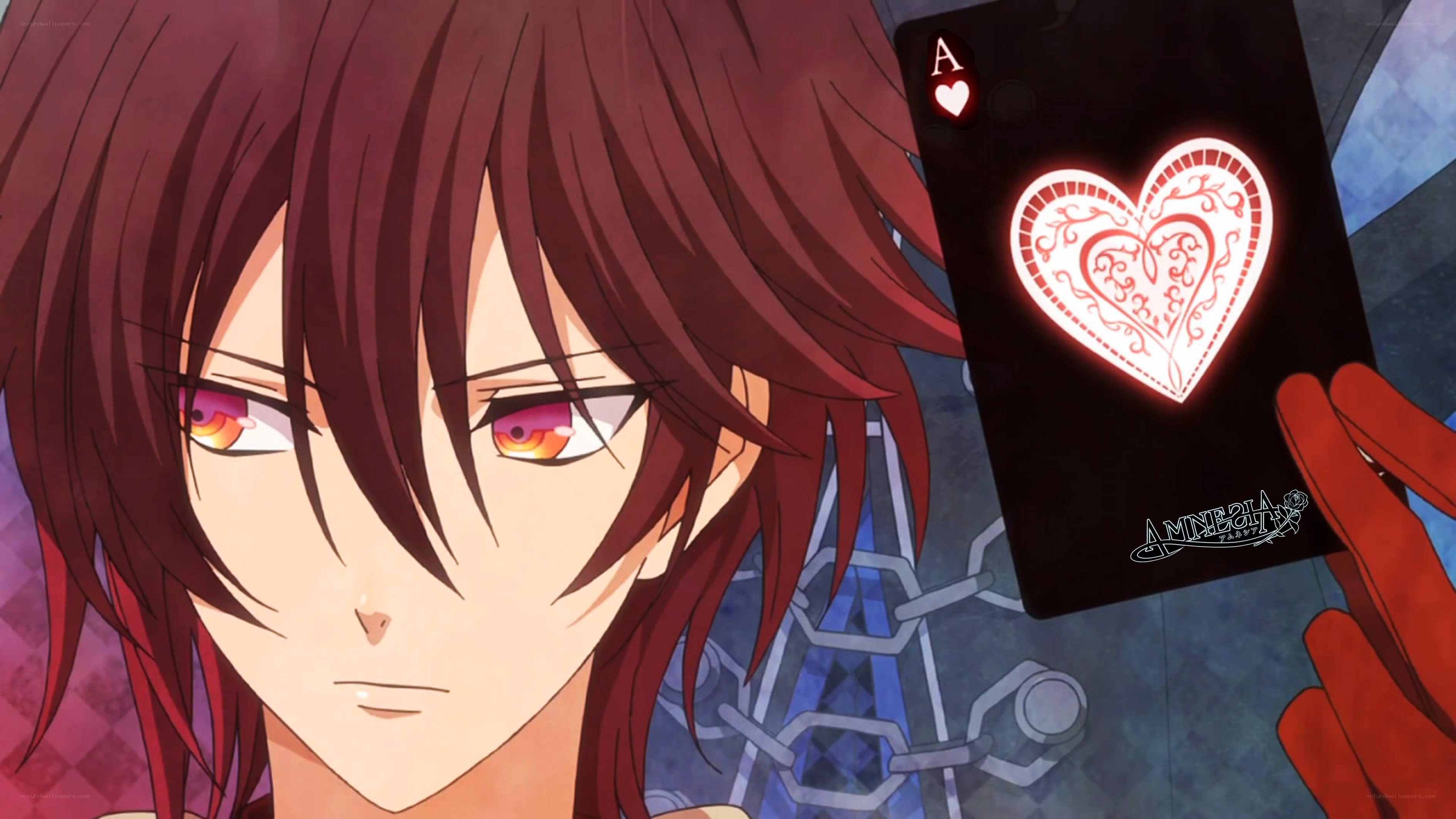 anime character with playing card