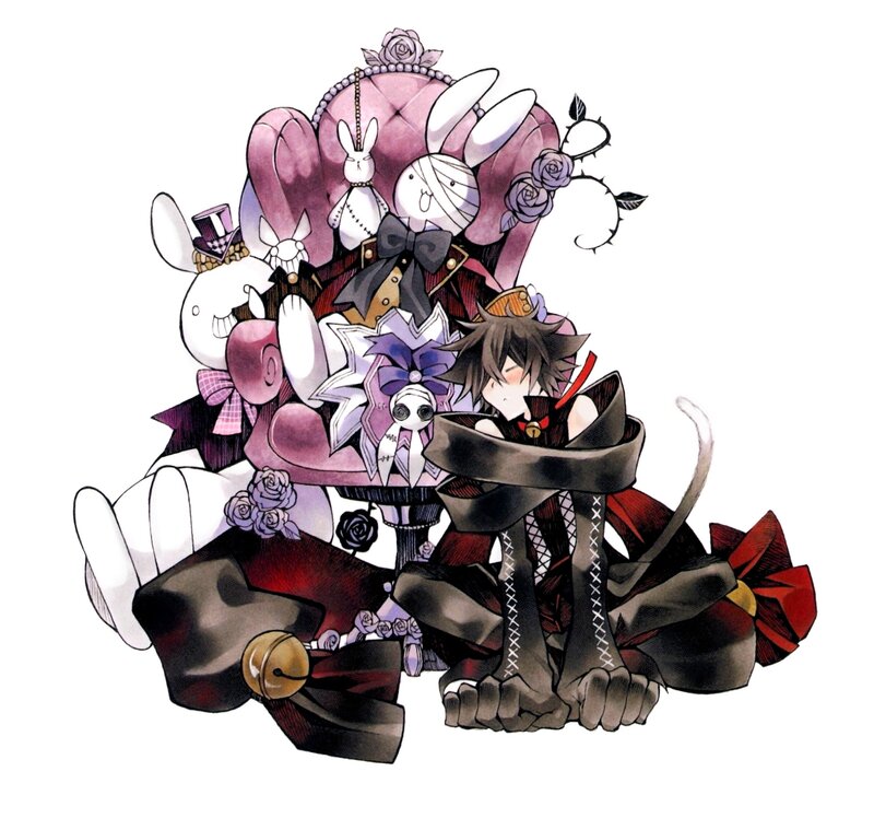 anime character with plush toys
