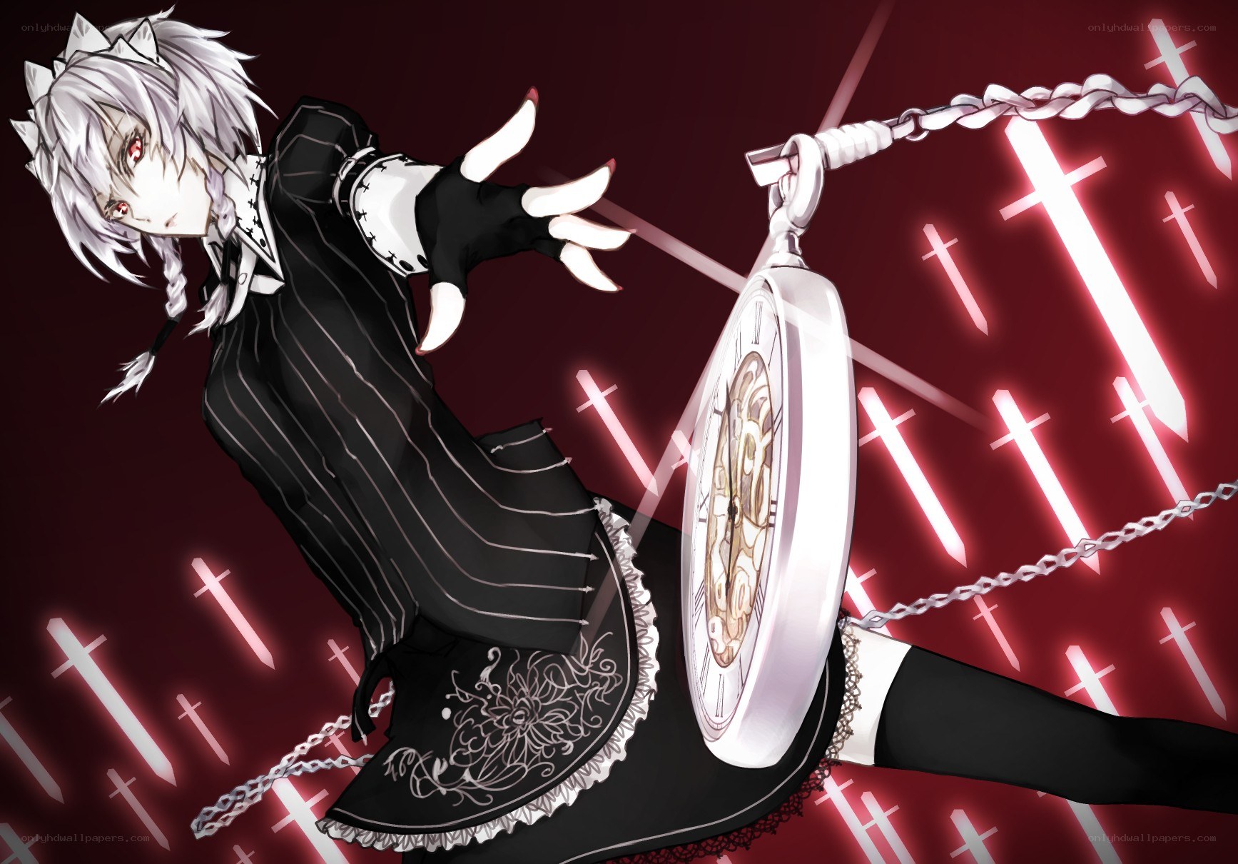 anime character with pocket watch