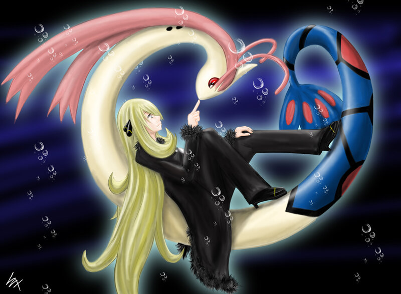 Anime Character with Pokémon — Blue, Serene