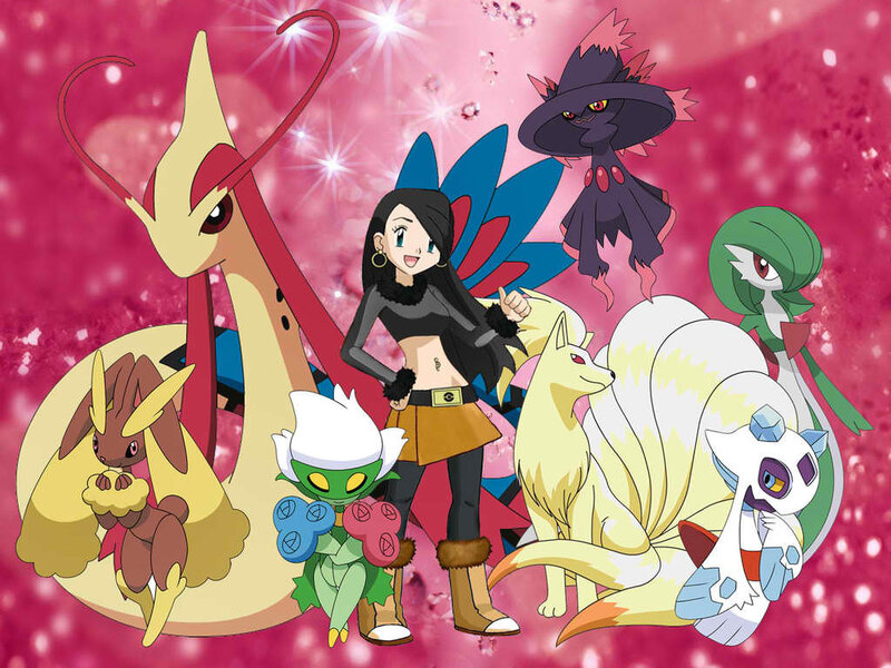 Anime Character with Pokémon — Pink