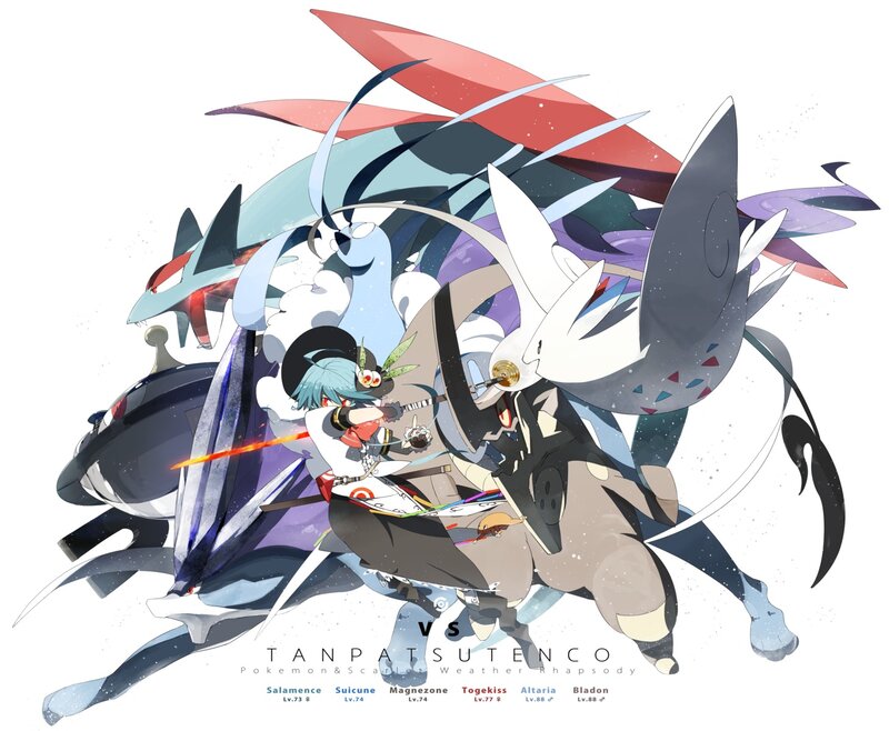 Anime Character with Pokémon — White, Dramatic