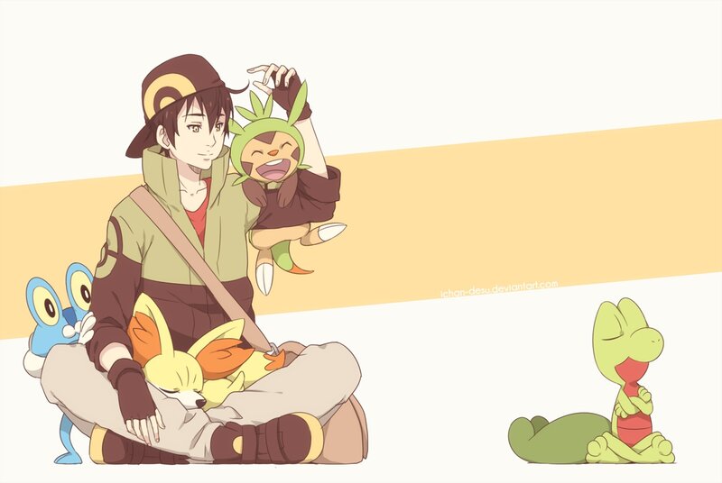 Anime Character with Pokémon — Yellow