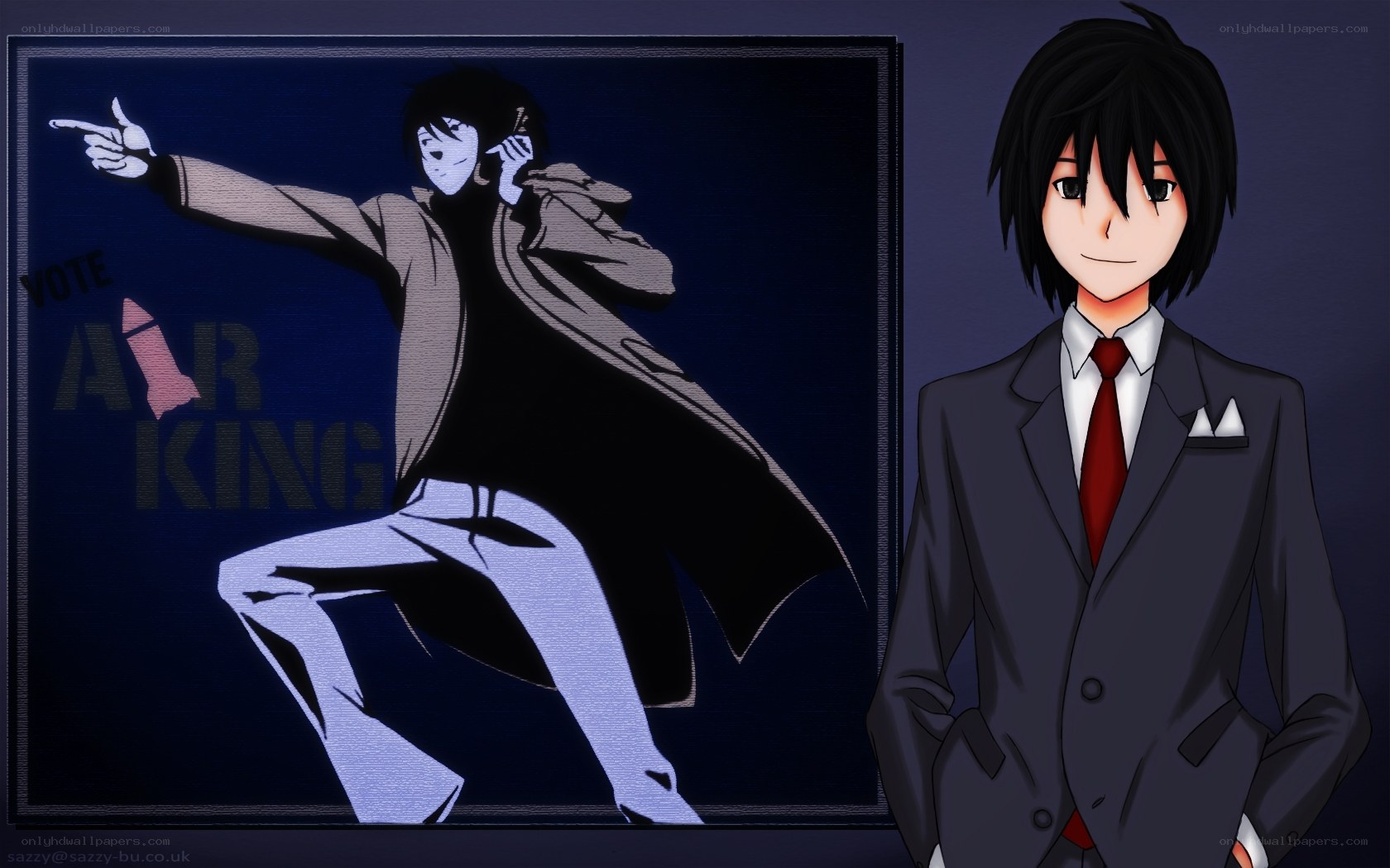 Anime character with poster