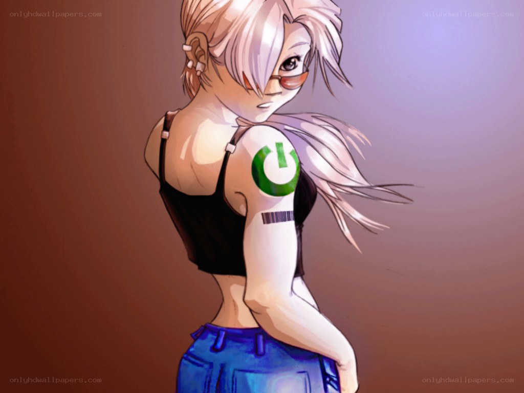 anime character with power symbol