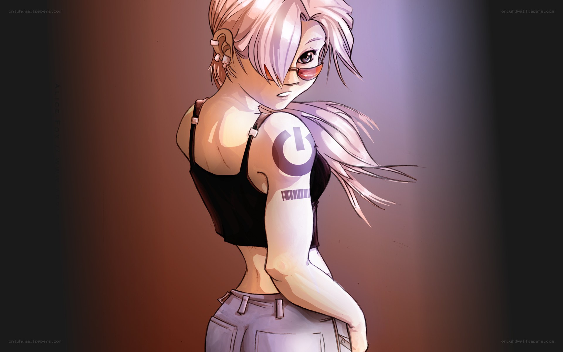 anime character with power symbol