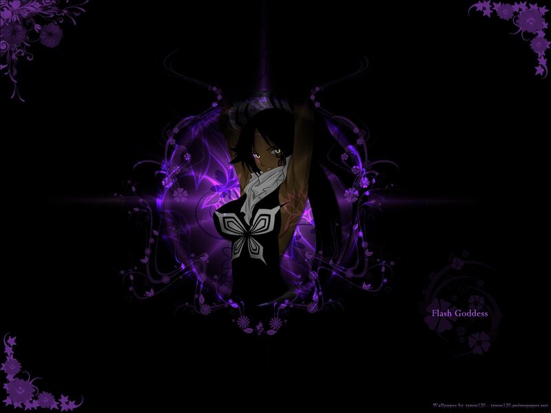 anime character with purple aura
