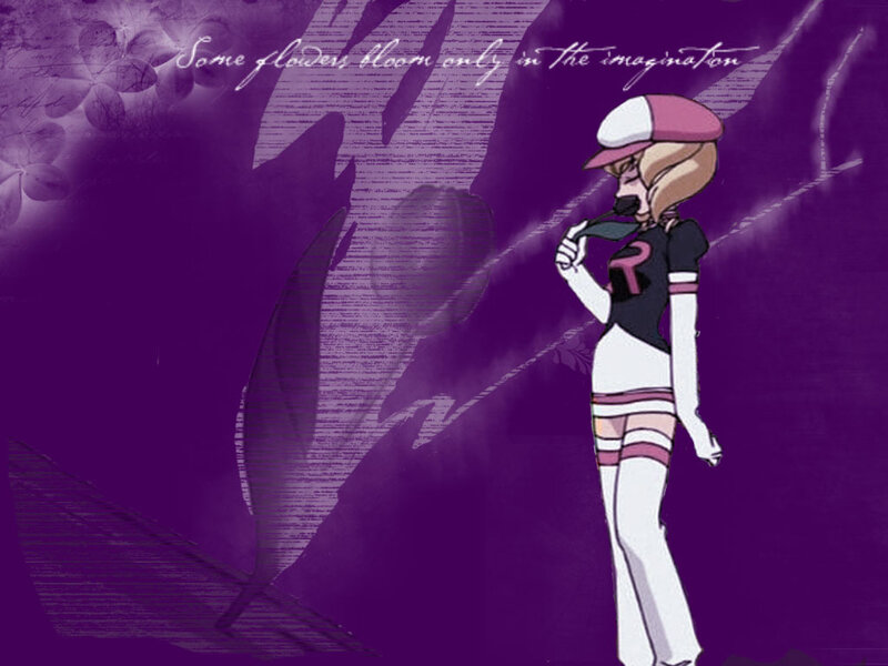 anime character with purple background