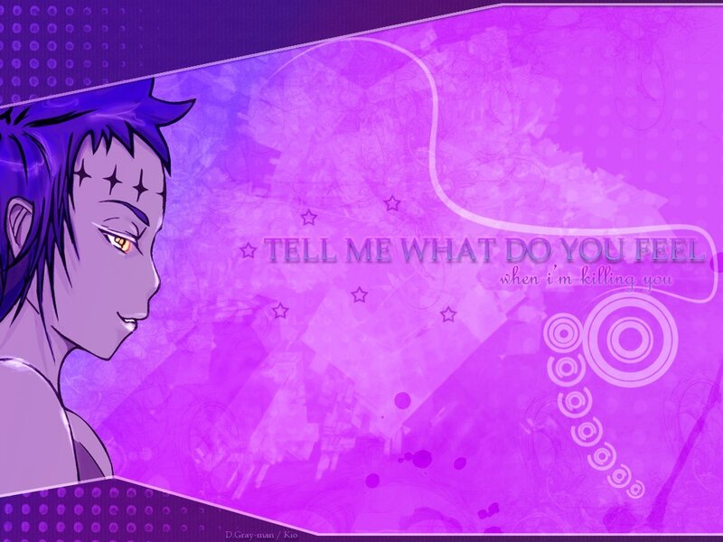 anime character with purple background