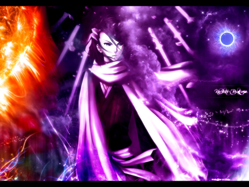 Anime Character with Purple Cloak — Dramatic