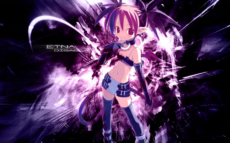 anime character with purple energy