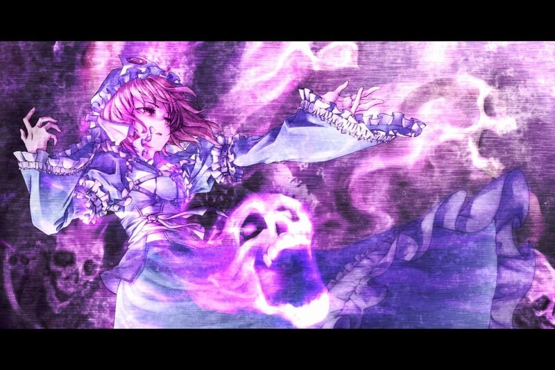 anime character with purple energy