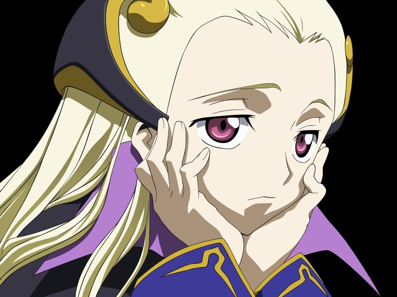 anime character with purple eyes