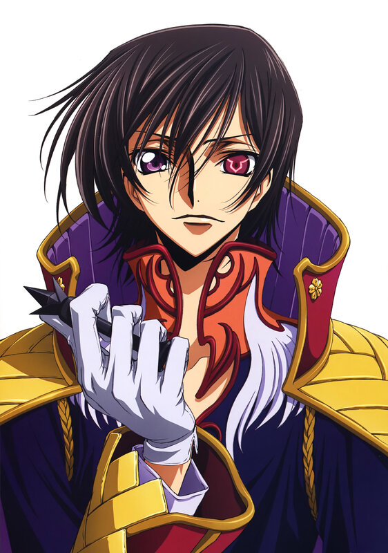 anime character with purple eyes