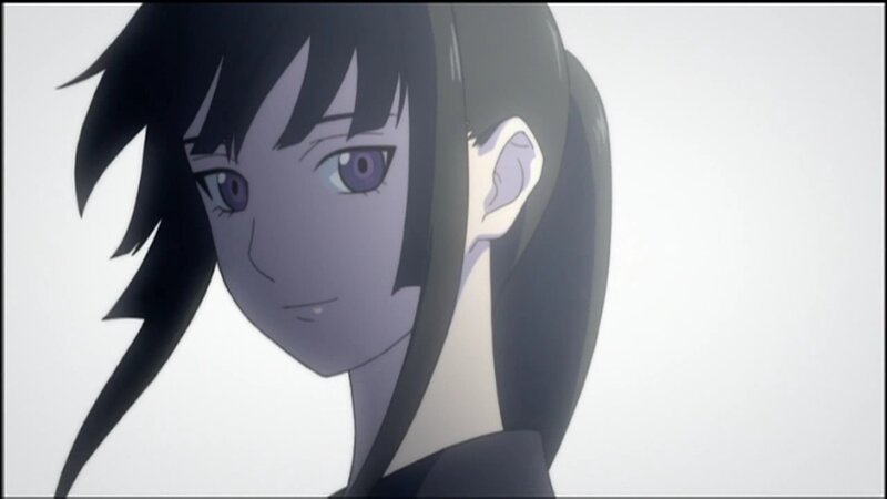 anime character with purple eyes