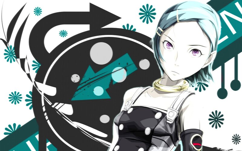 anime character with purple eyes