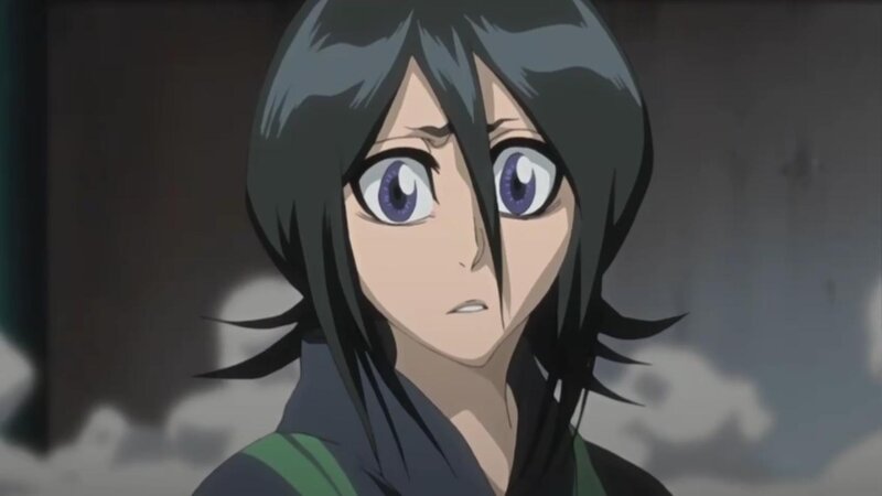 anime character with purple eyes