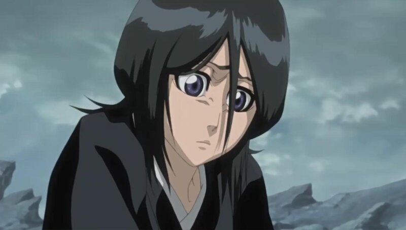 anime character with purple eyes