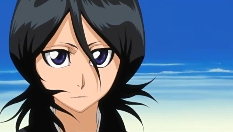 anime character with purple eyes