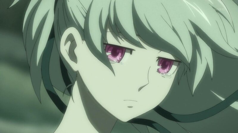 anime character with purple eyes