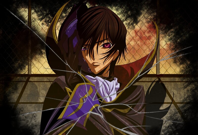 anime character with purple eyes