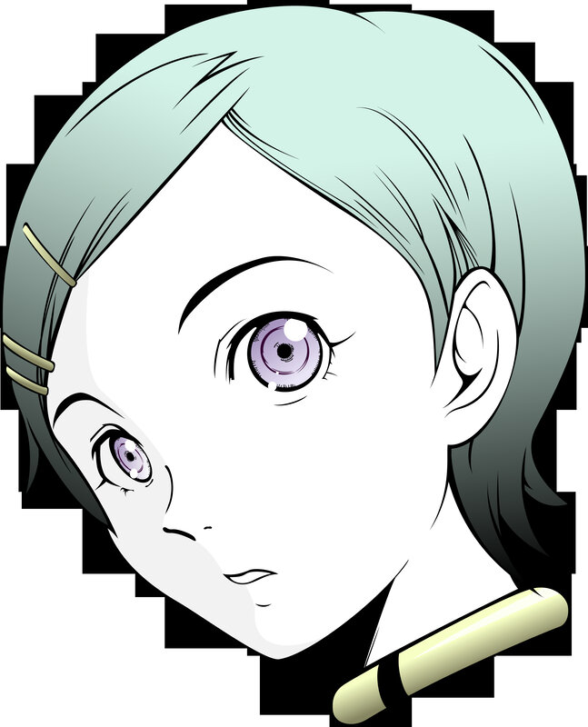 anime character with purple eyes