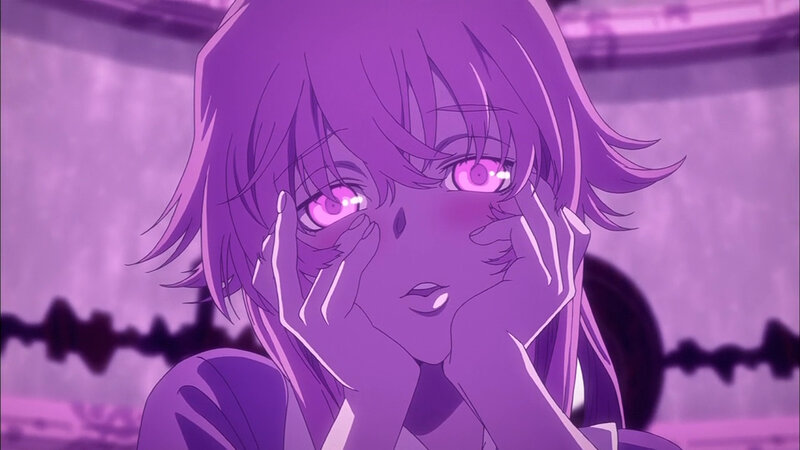 anime character with purple eyes