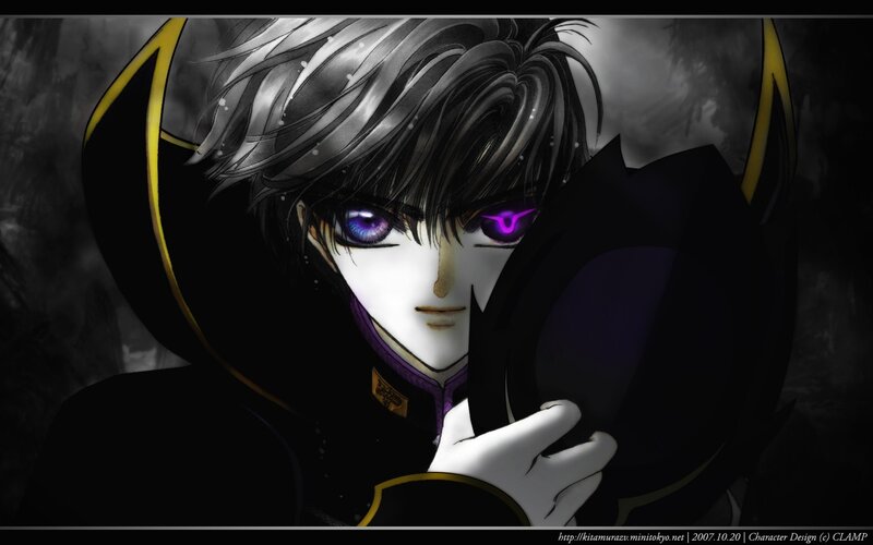 anime character with purple eyes