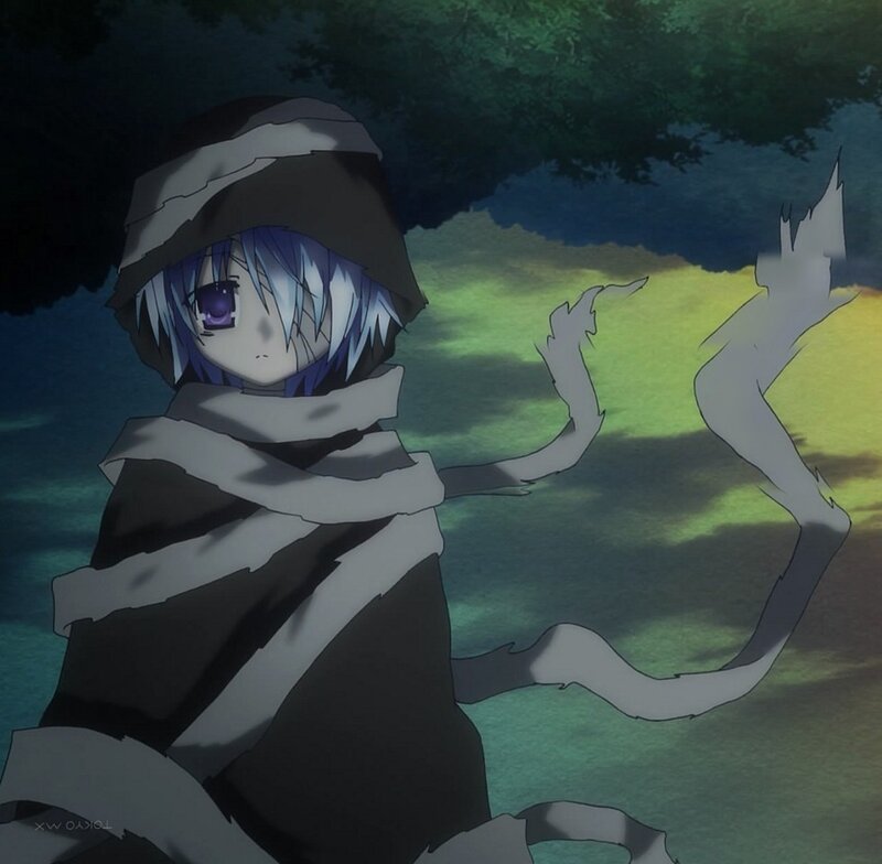 anime character with purple eyes