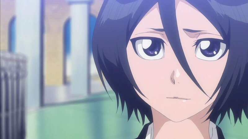 anime character with purple eyes