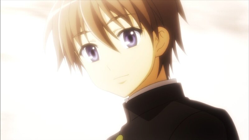 anime character with purple eyes