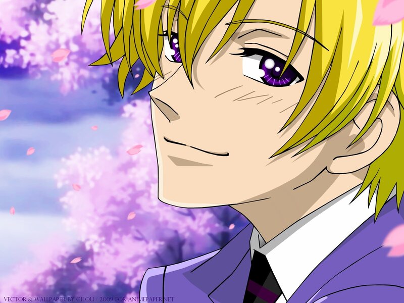 anime character with purple eyes
