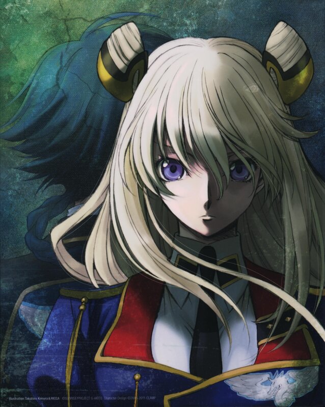 anime character with purple eyes