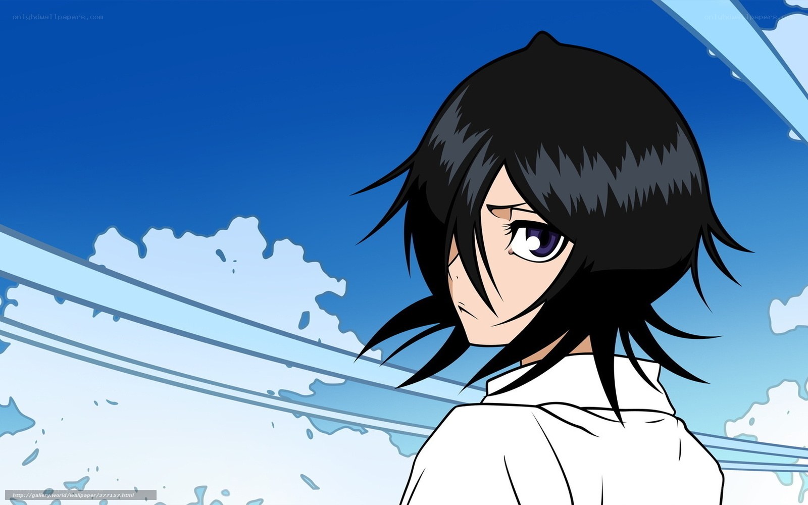anime character with purple eyes