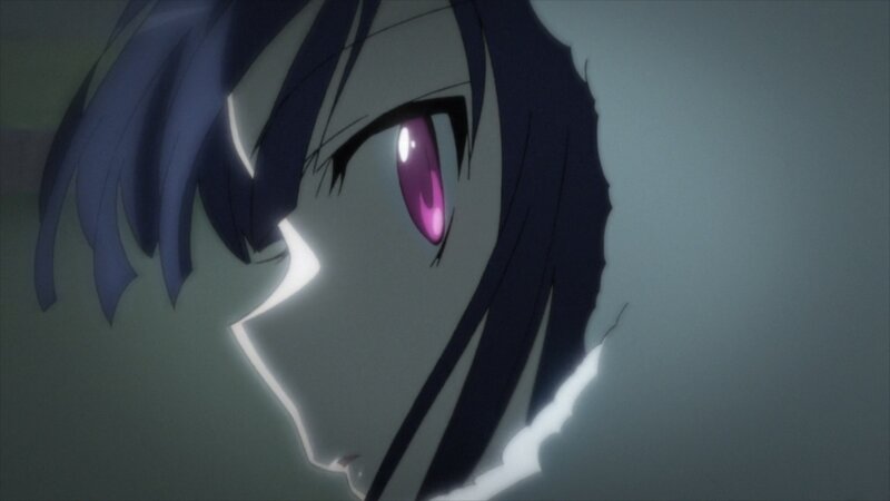 anime character with purple eyes