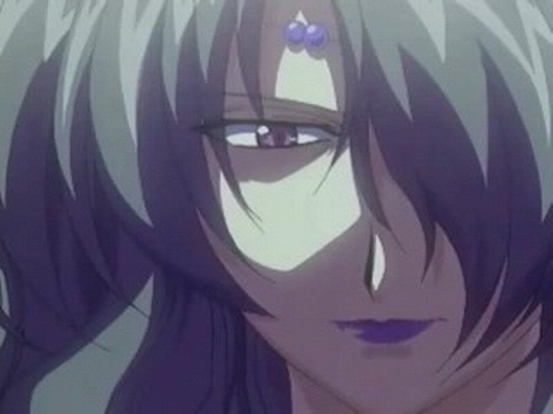 anime character with purple eyes