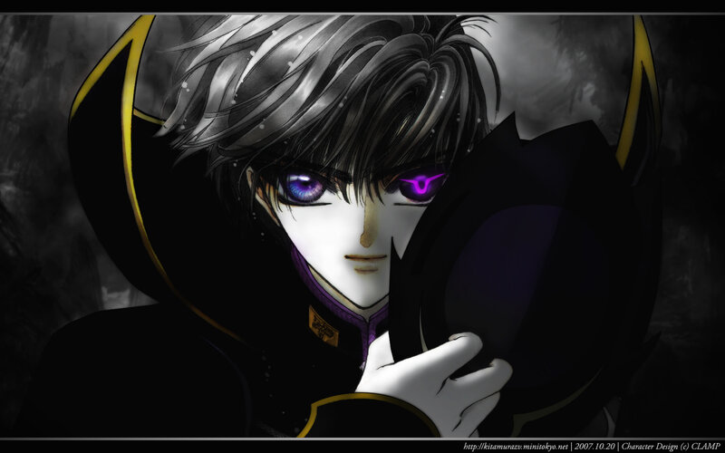anime character with purple eyes