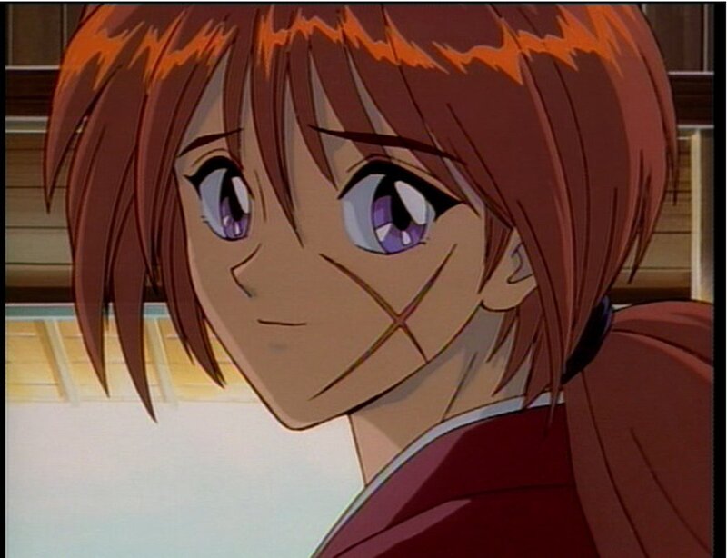 anime character with purple eyes