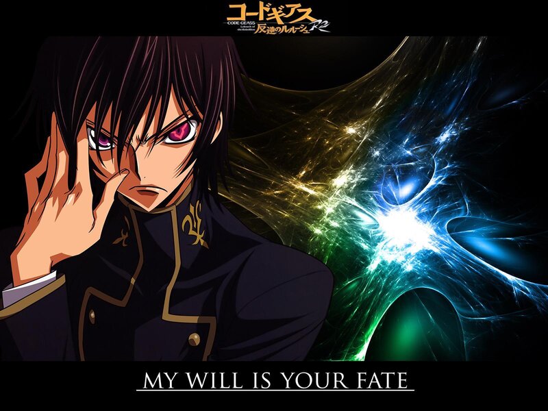 Anime Character with Purple Eyes — Black, Dramatic, Hand Gesture