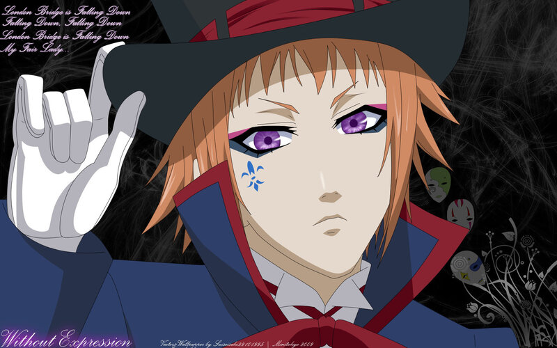 Anime Character with Purple Eyes — Blue