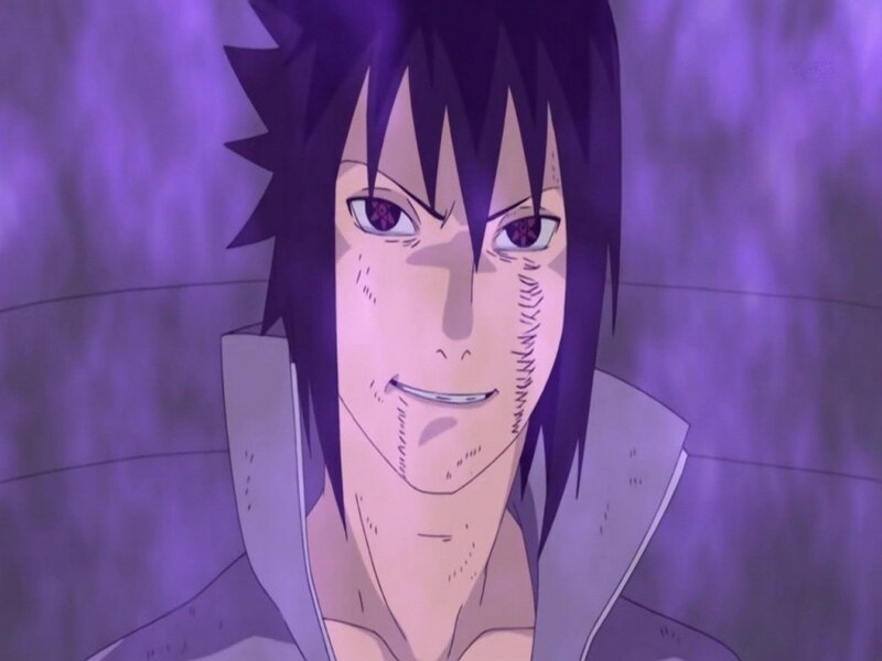 Anime Character with Purple Eyes — Dramatic, Purple Aura