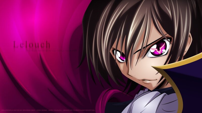 Anime Character with Purple Eyes — Dramatic, Purple Background, Sword Hilt