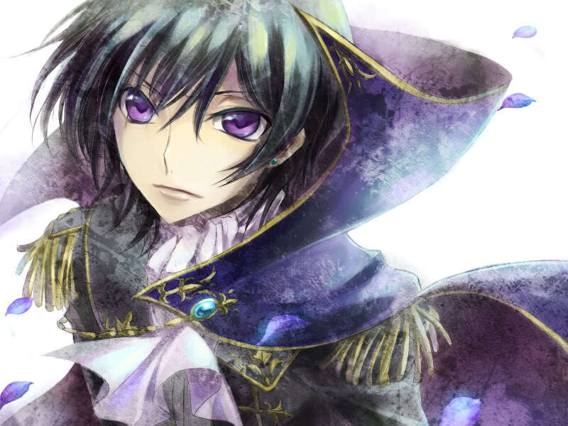 Anime Character with Purple Eyes — Dramatic