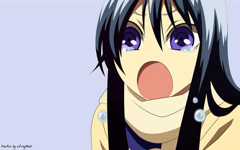 Anime Character with Purple Eyes — Shocked