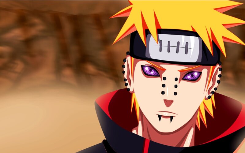 Anime Character with Purple Eyes — Yellow