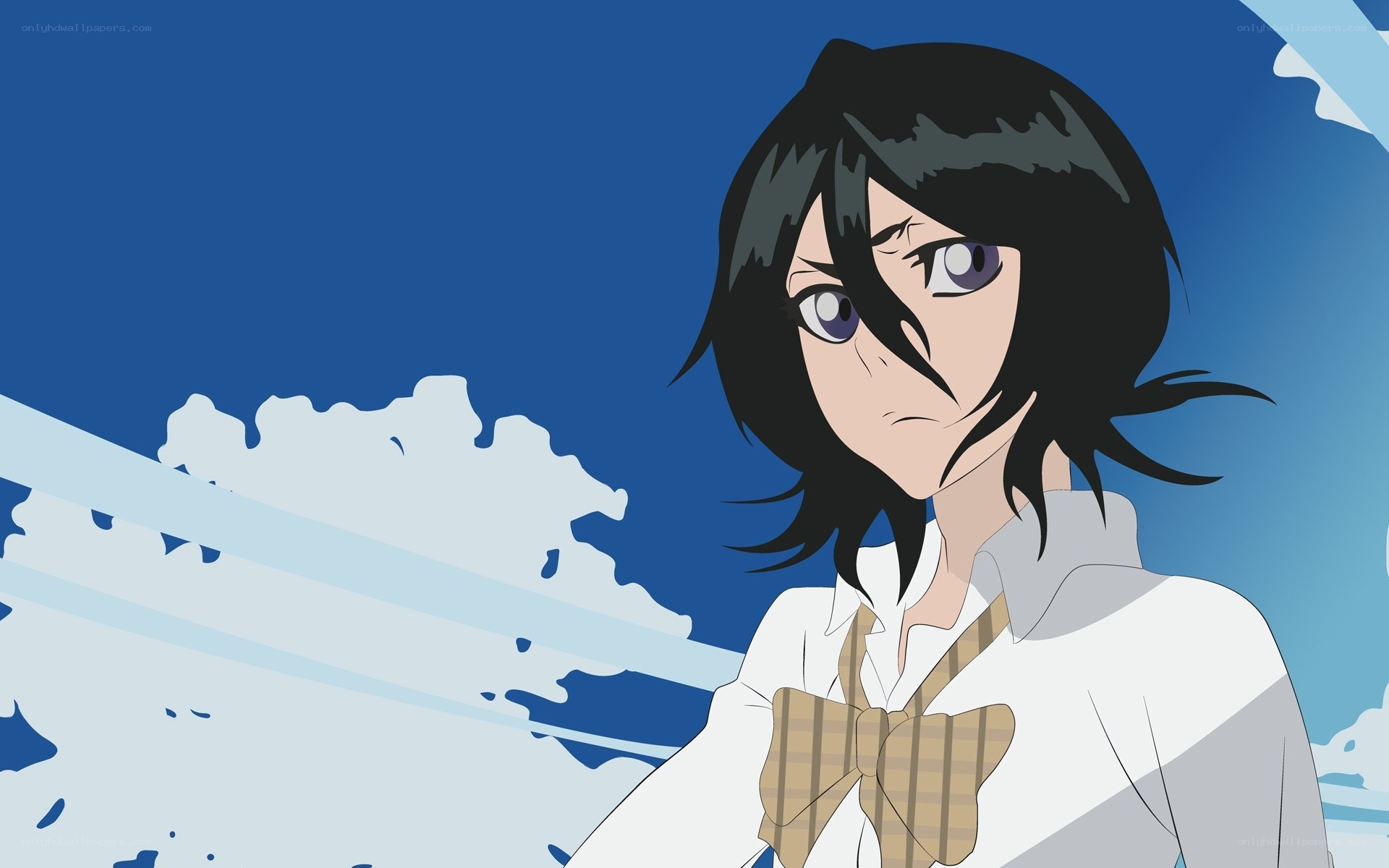 anime character with purple eyes
