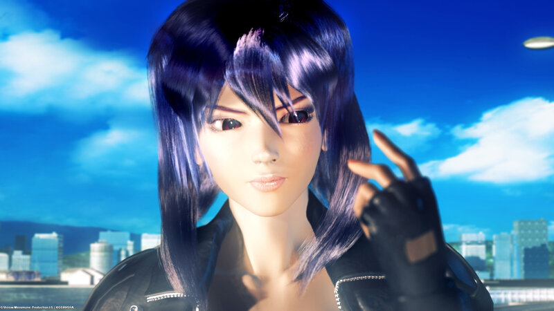 anime character with purple hair
