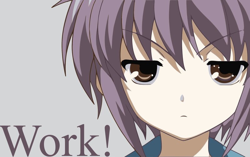 anime character with purple hair