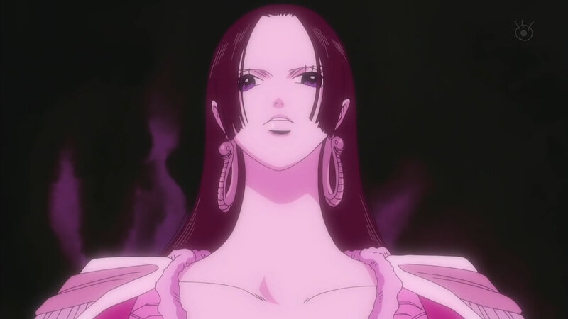 anime character with purple hair