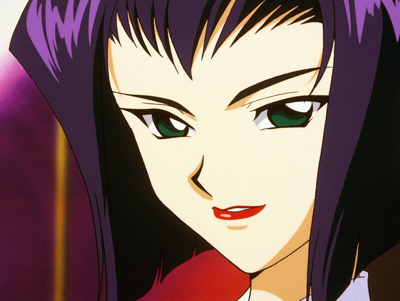 anime character with purple hair